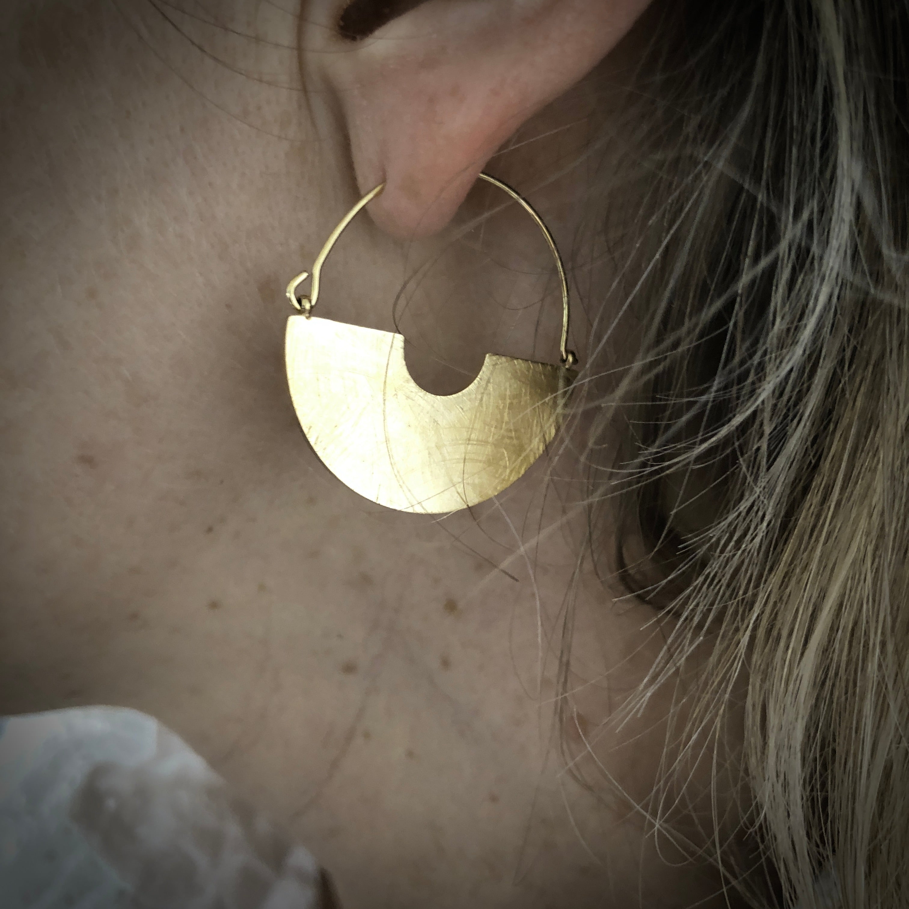 Boucles D’oreilles IKITA Paris – Nacre Abalone, Métal Or Jaune, 12 Mm – Neuf Avec étiquette, Glamour