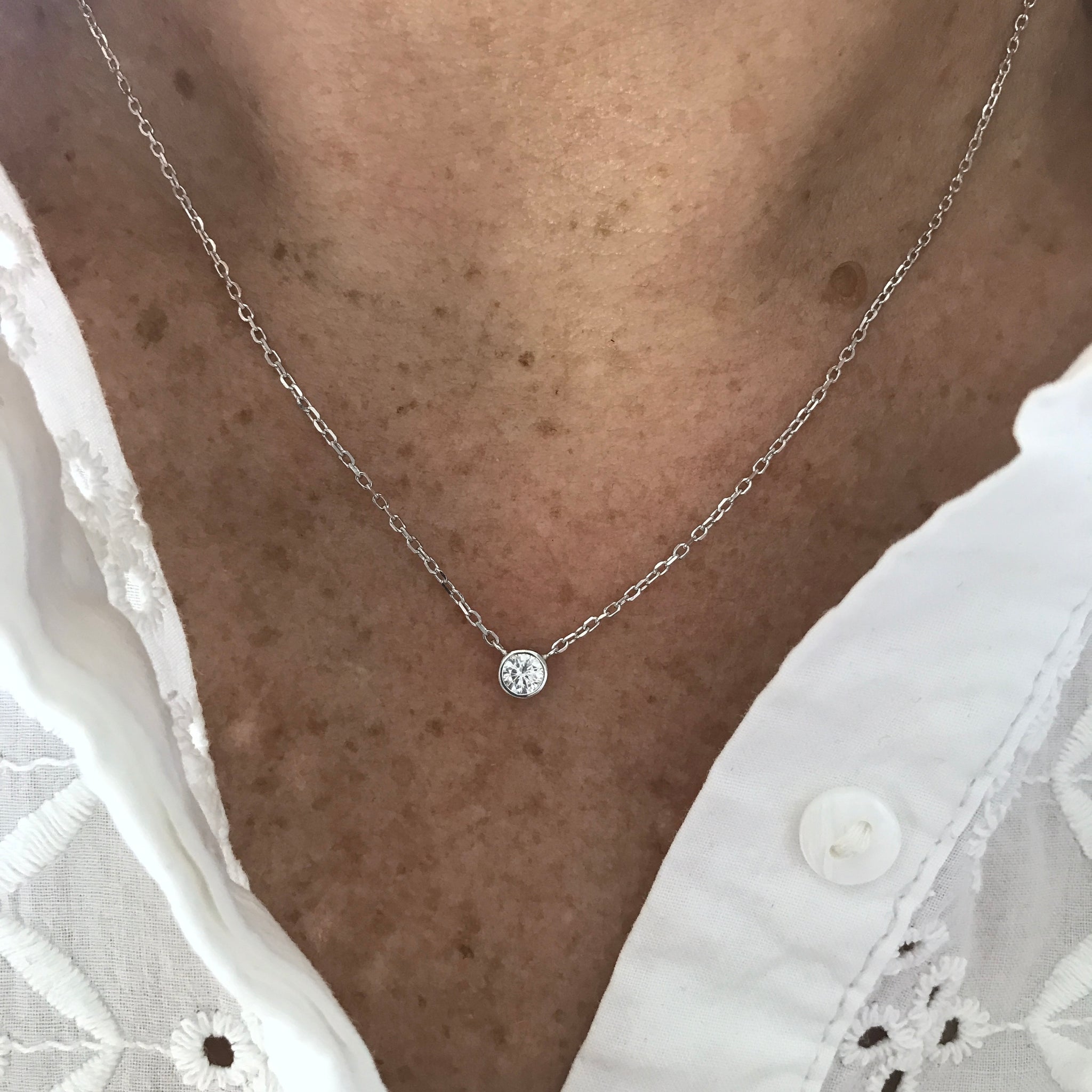 Collier Solitaire Argent – Grain de bijoux - Main Image