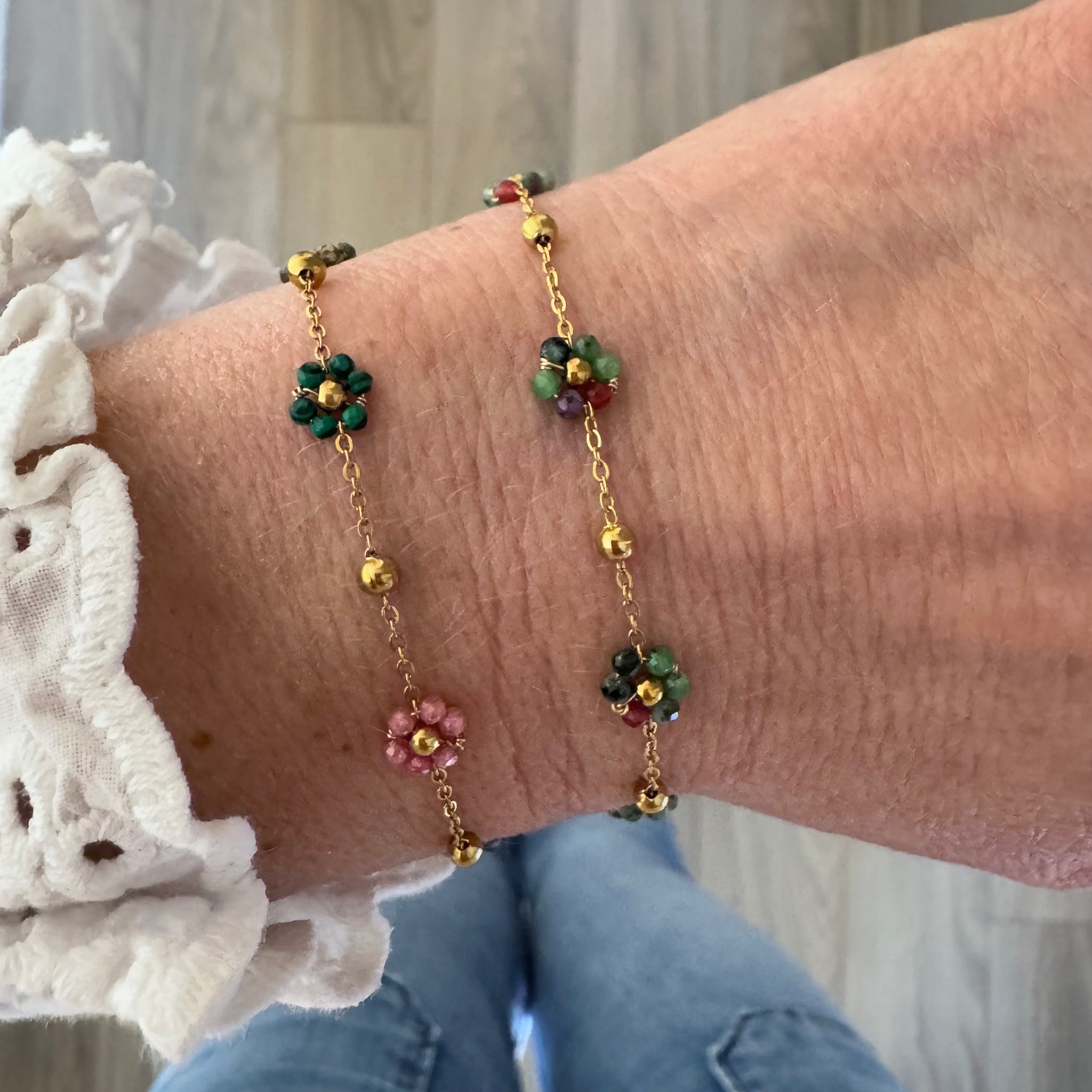 Nos Bracelet Mini-Fleurs (+3 couleurs)