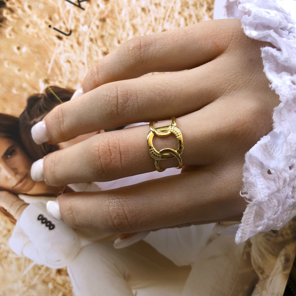 Bague Maille H (Doré ou Argenté)